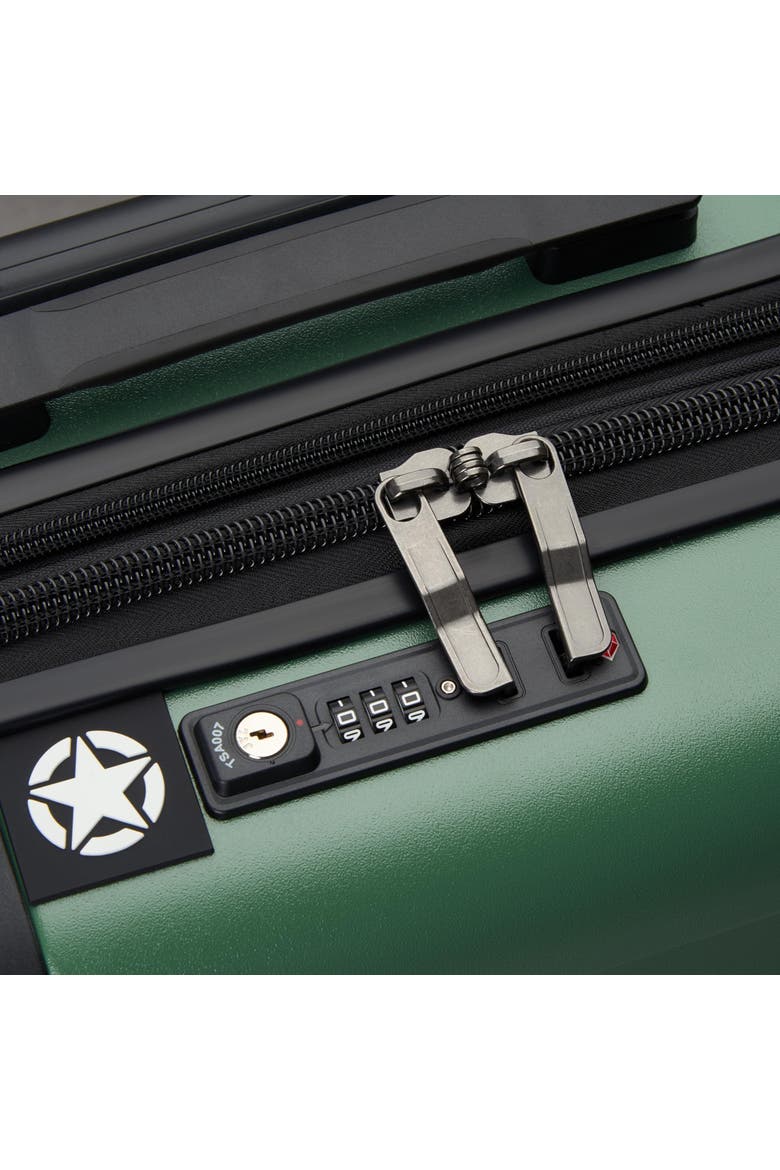 JH002B Carry-On 19 Inch Hardside Expandable Luggage with Spinner Wheels, Alternate, color, Elm Green