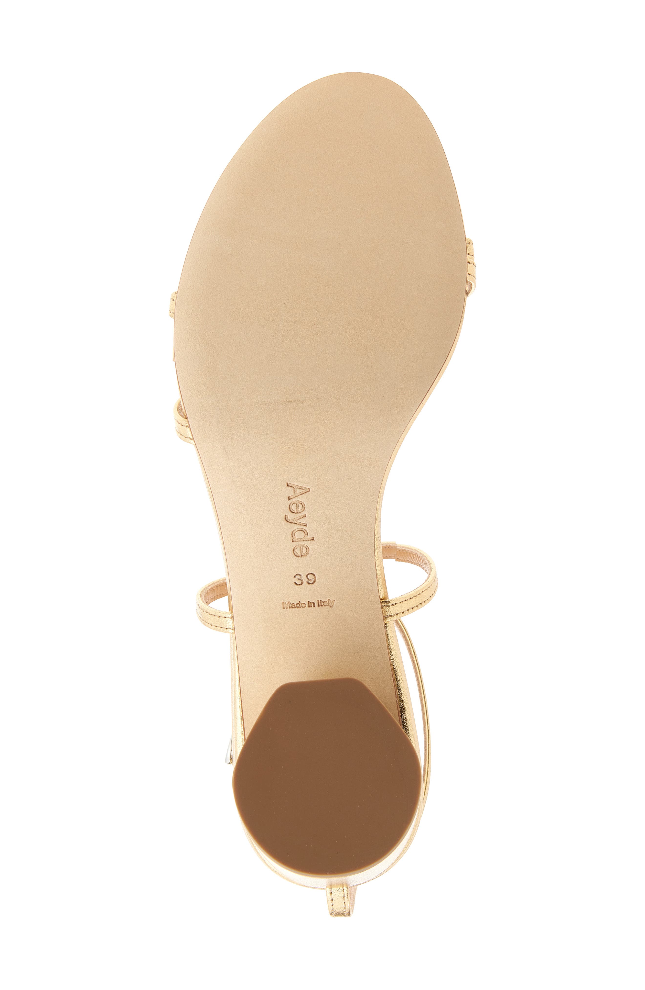 aeyde Mirella Sandal, Alternate, color, Gold