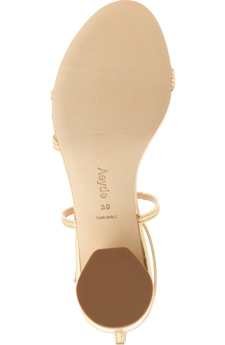 aeyde Mirella Sandal, Alternate, color, Gold