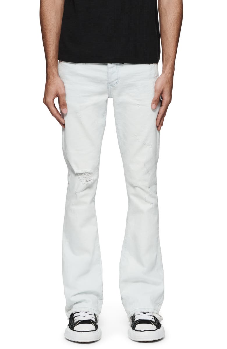 PURPLE BRAND Vintage Flare Distressed Blowout Jeans, Main, color, Lt Indigo