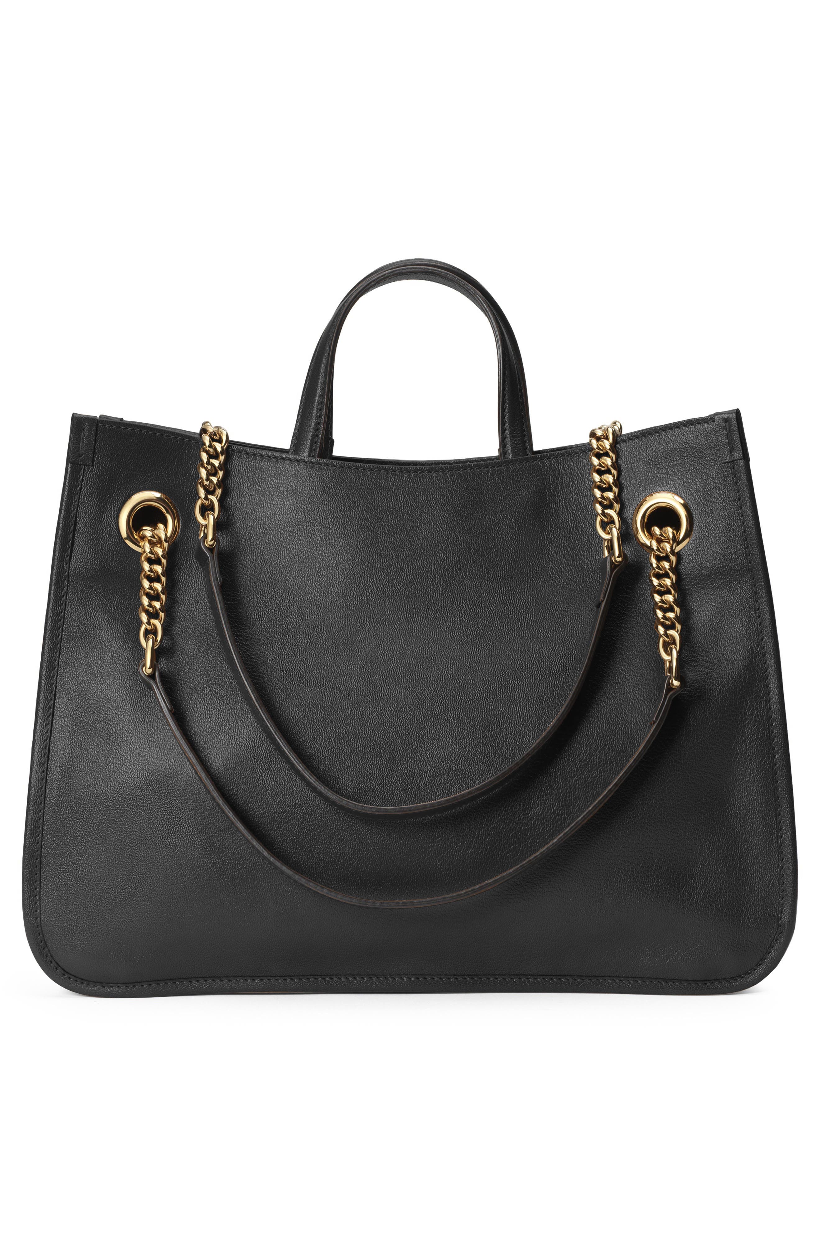 Gucci Medium 1955 Horsebit Convertible Leather Tote, Alternate, color, 