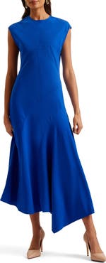 Ted Baker London Isparta Cap Sleeve Asymmetric Midi Dress