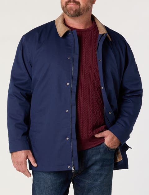 Big & Tall Corduroy Collar Barn Coat