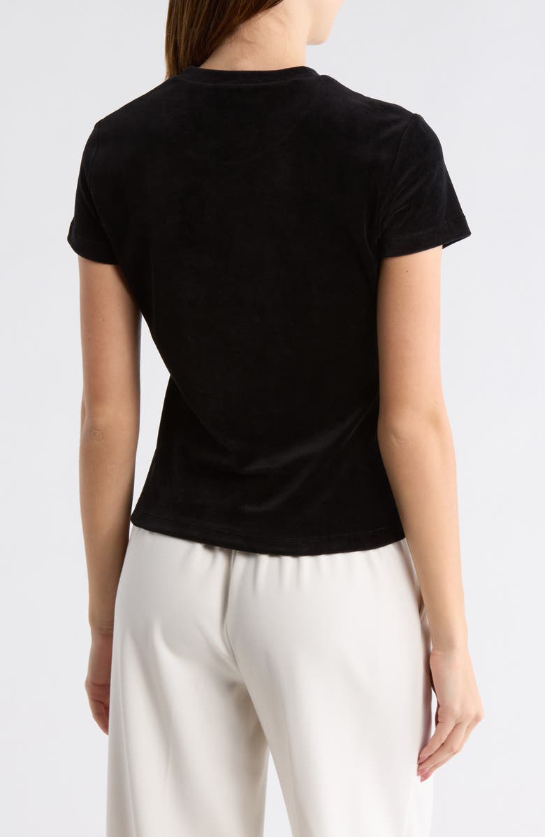 Theory Stretch Velour T-Shirt, Alternate, color, Black