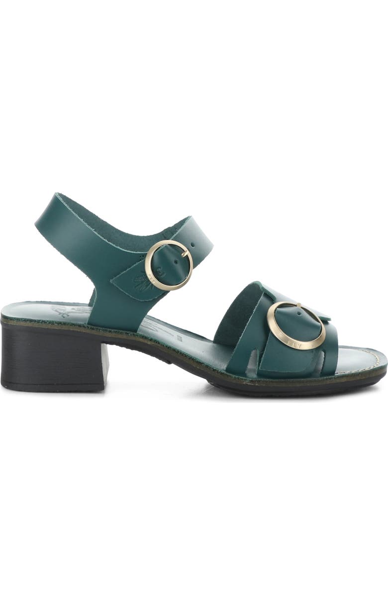 Fly London Ebli Ankle Strap Sandal, Alternate, color, Dark Moss