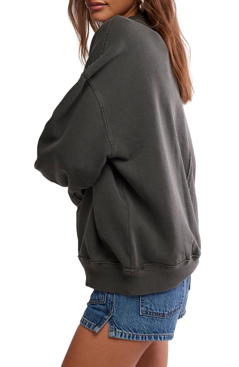 Palm Springs Mock Neck Cotton Fleece Sweatshirt