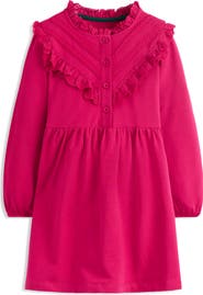 Mini Boden Kids' Ruffle Accent Long Sleeve Cotton Sweatshirt Dress