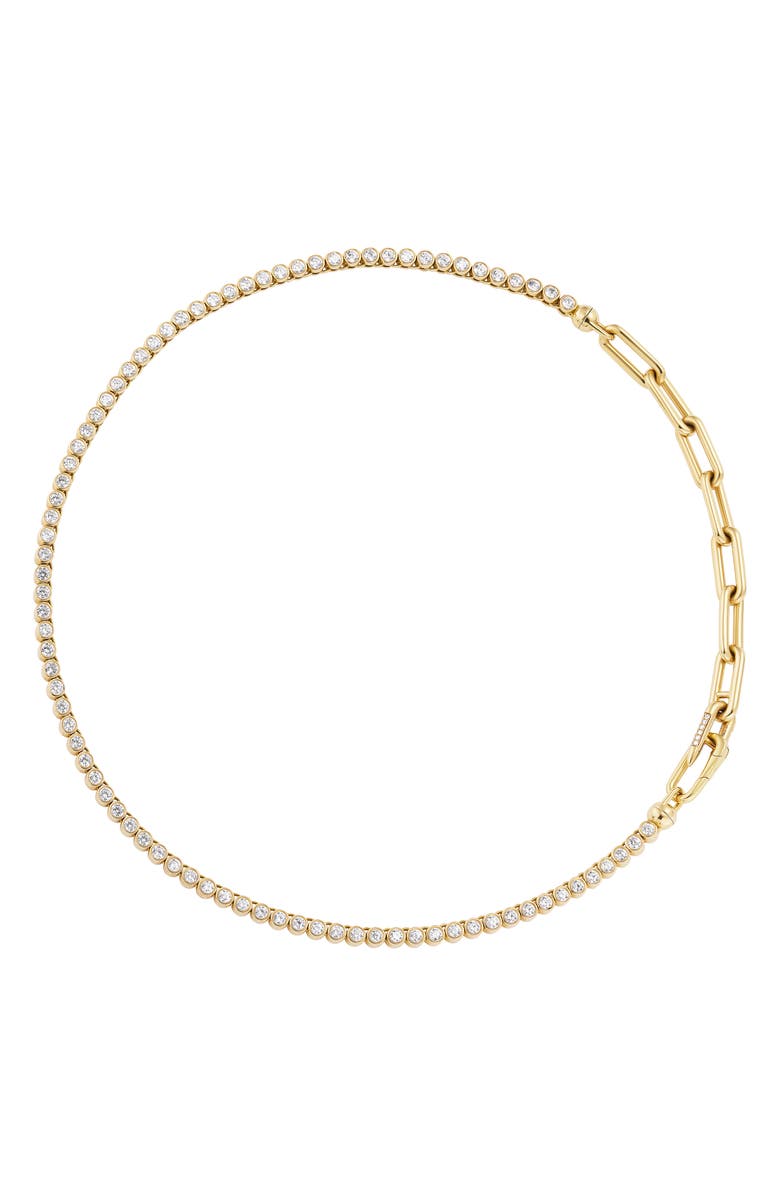 Uniform Object Vessel Diamond Tennis Y-Necklace, Alternate, color, Yellow Gold