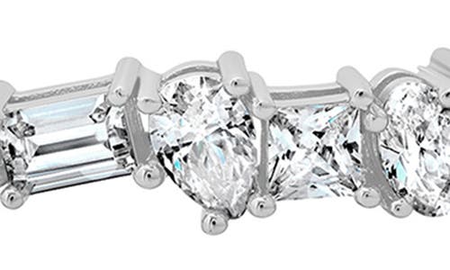 Crislu Luminous Flex Cubic Zirconia Bracelet In Silver