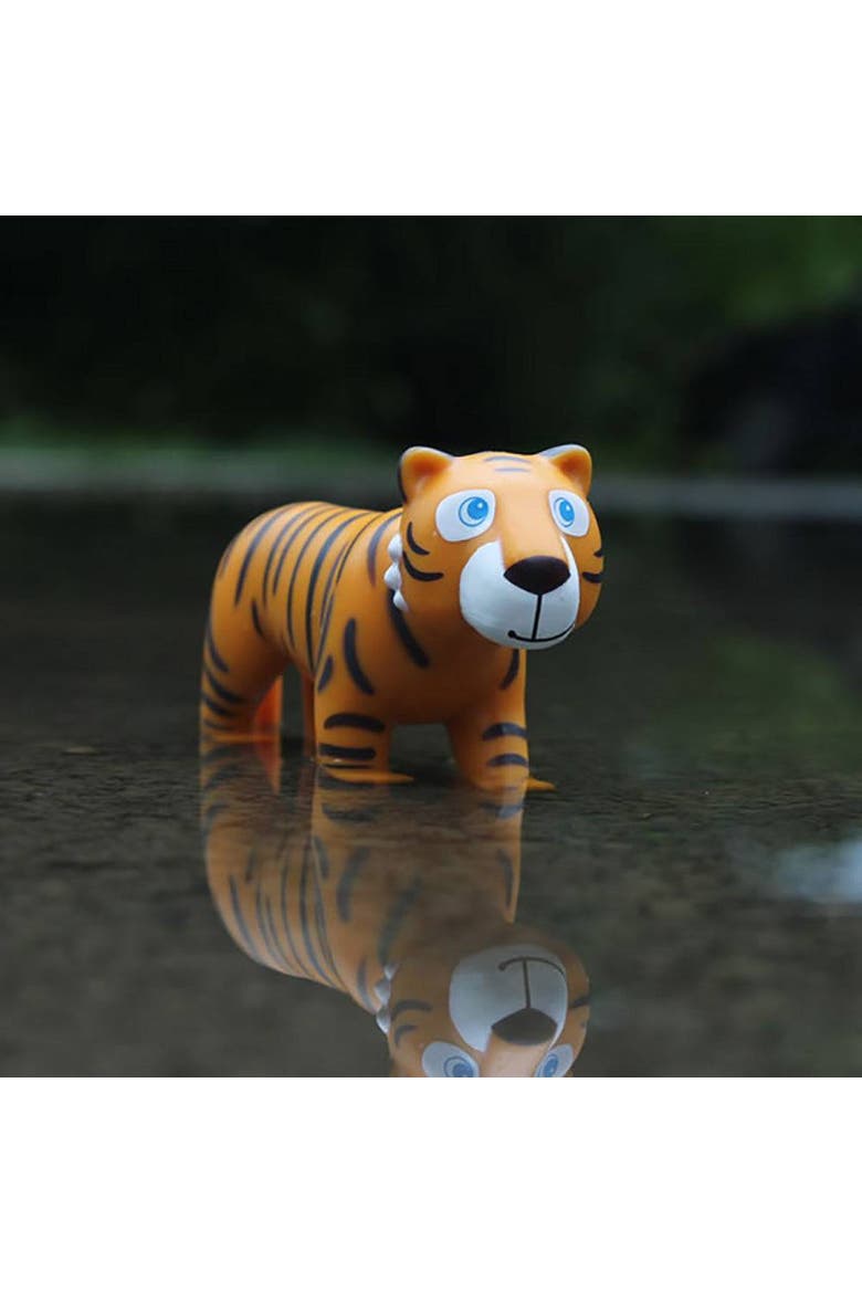 Little Friends Tiger - 4" Chunky Plastic Zoo Animal Toy Figure, Alternate, color, Orange Multi