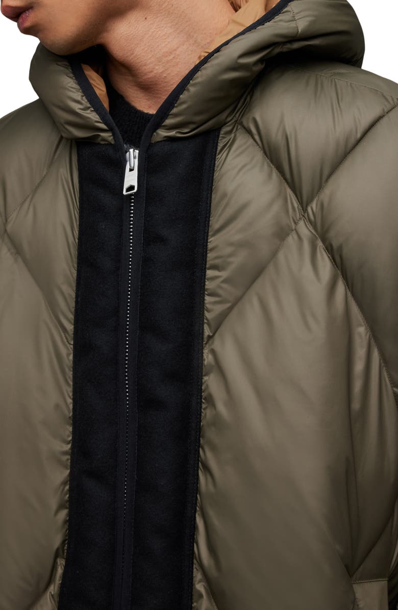 AllSaints Pegasis Hooded Nylon Puffer Coat, Alternate, color,