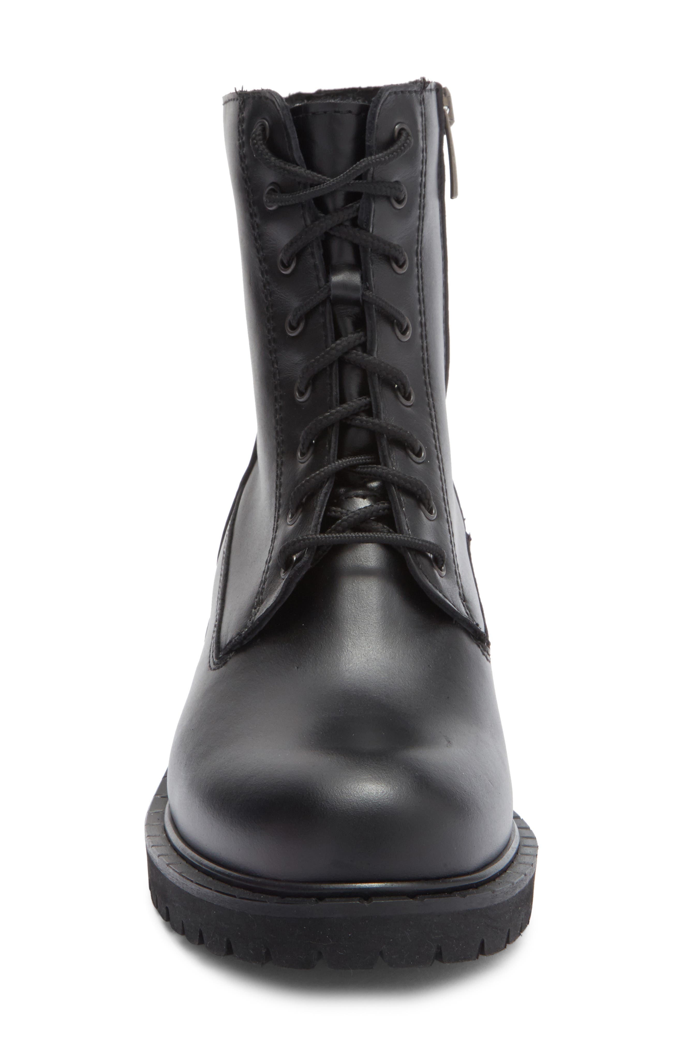 La Canadienne Cara City Dry<sup>™</sup> Combat Boot, Alternate, color, Black