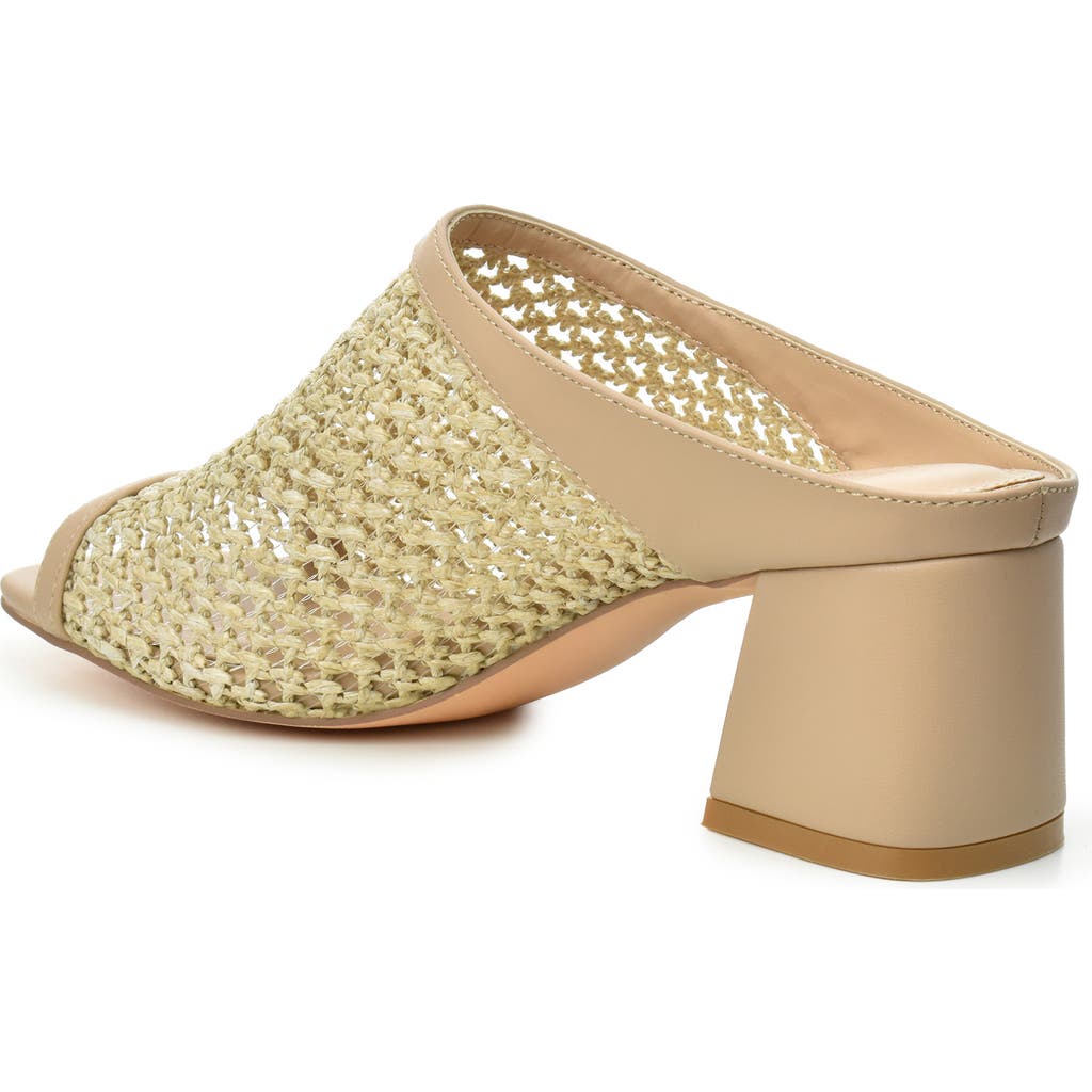 Catherine Catherine Malandrino Levot Braided Raffia Mule In Beige