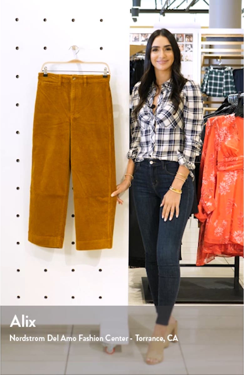 Slim Emmett Wide Leg Crop Pants: Corduroy Edition, sales video thumbnail