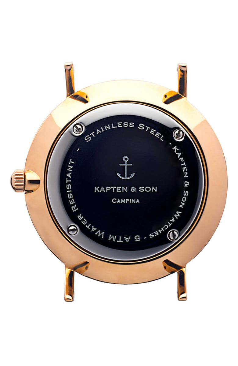 Kapten & Son Campina Leather Strap Watch, 36mm, Alternate, color,