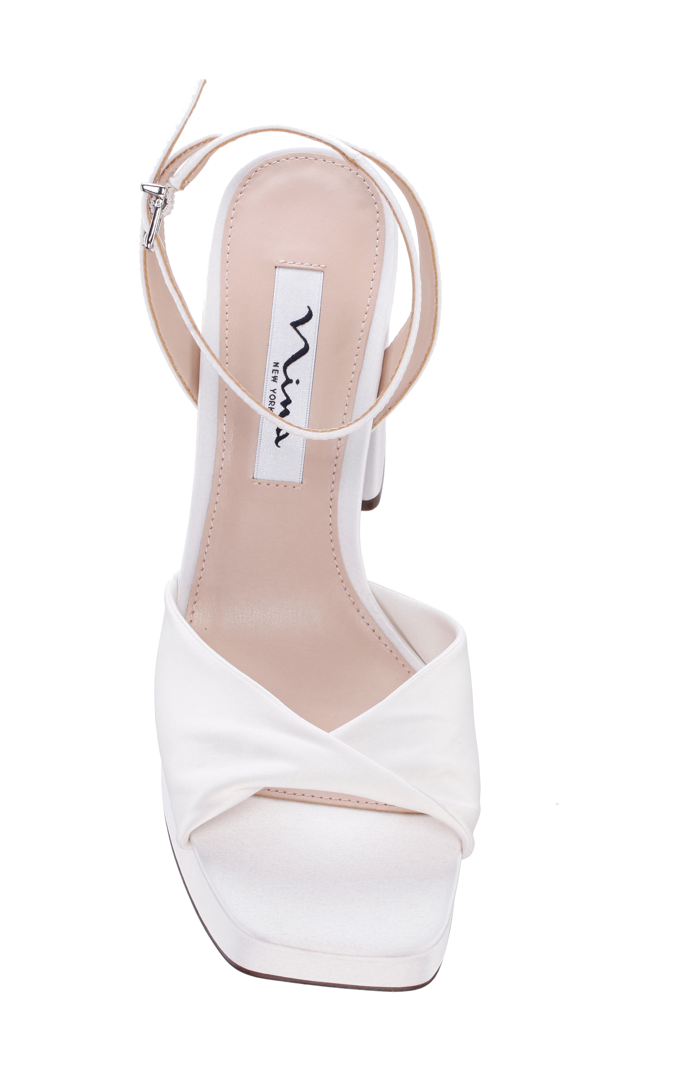 Nina Stacie Sandal, Alternate, color, Ivory Sati