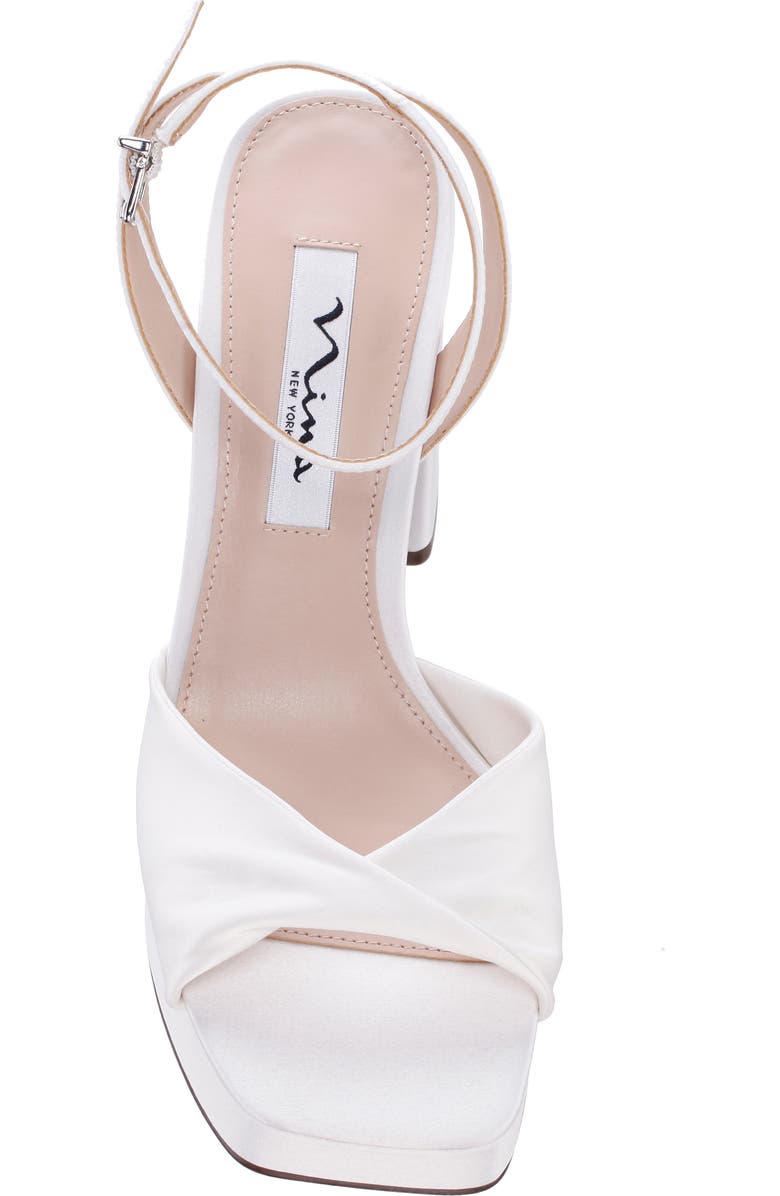 Nina Stacie Sandal, Alternate, color, Ivory Sati
