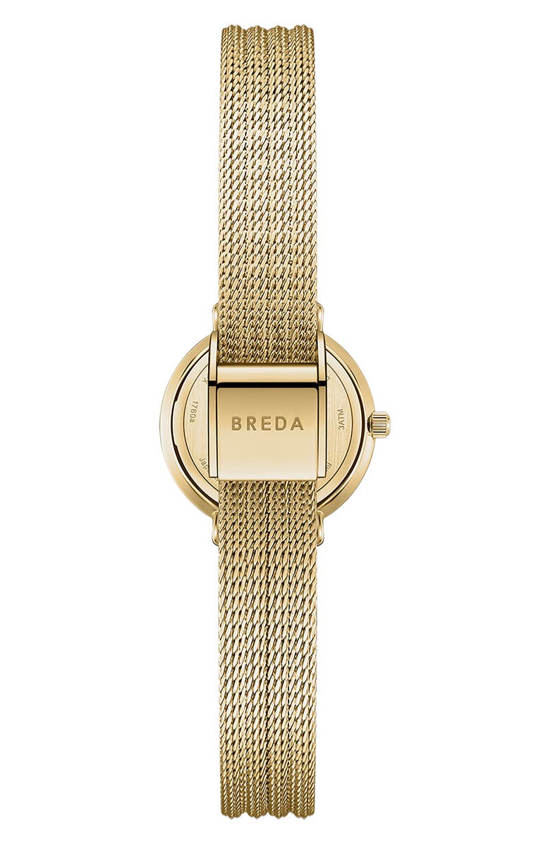 BREDA Beverly Mesh Strap Watch, 25mm, Alternate, color, Gold