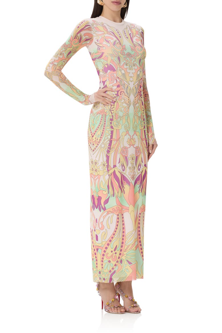 Didi Print Long Sleeve Maxi Dress, Alternate, color, VINTAGE SWIRL