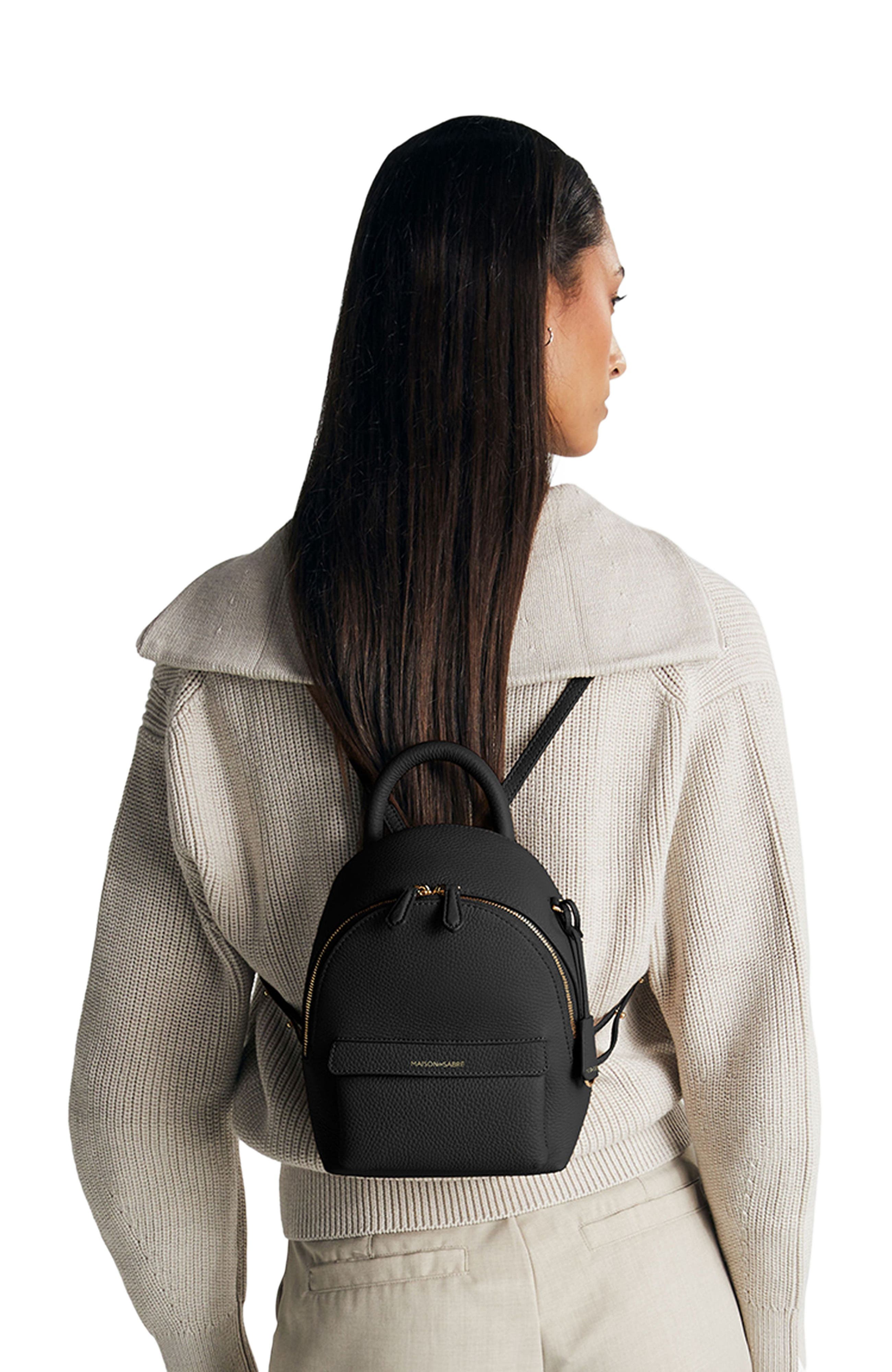 MAISON de SABRÉ Leather Mini Backpack, Alternate, color, 