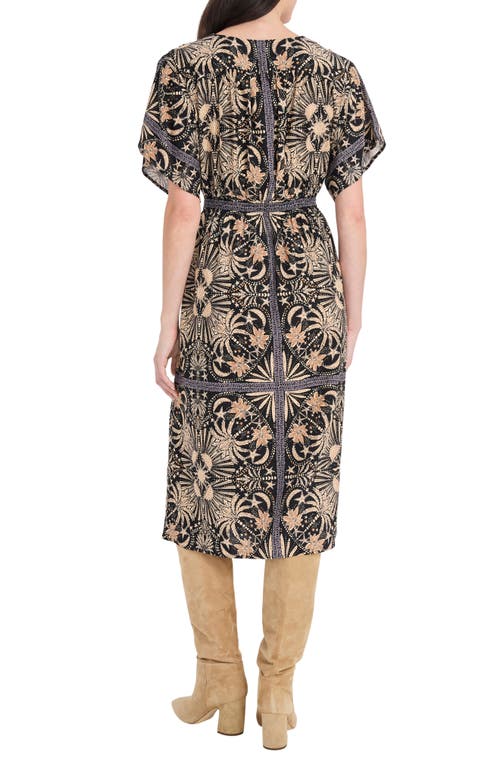 The Good Journey Floral Print Linen Blend Midi Dress In Multi