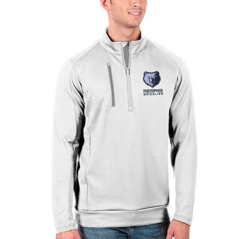 Men's Antigua White Memphis Grizzlies Generation Quarter-Zip Pullover Jacket