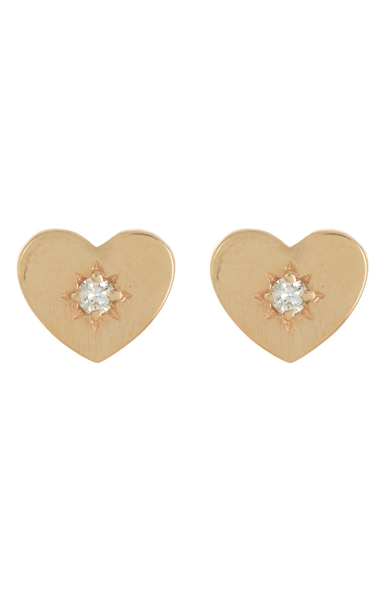 Anzie Jac+Jo Icon Vintage Heart Stud Earrings