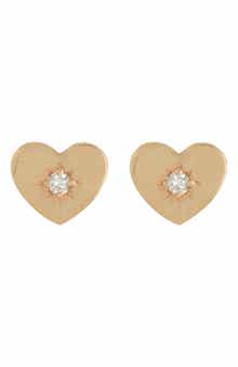 Anzie Jac+Jo Icon Vintage Heart Stud Earrings