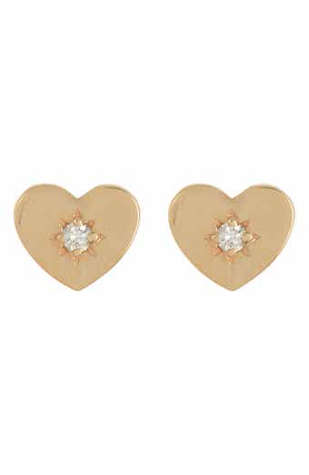 Anzie Jac+Jo Icon Vintage Heart Stud Earrings