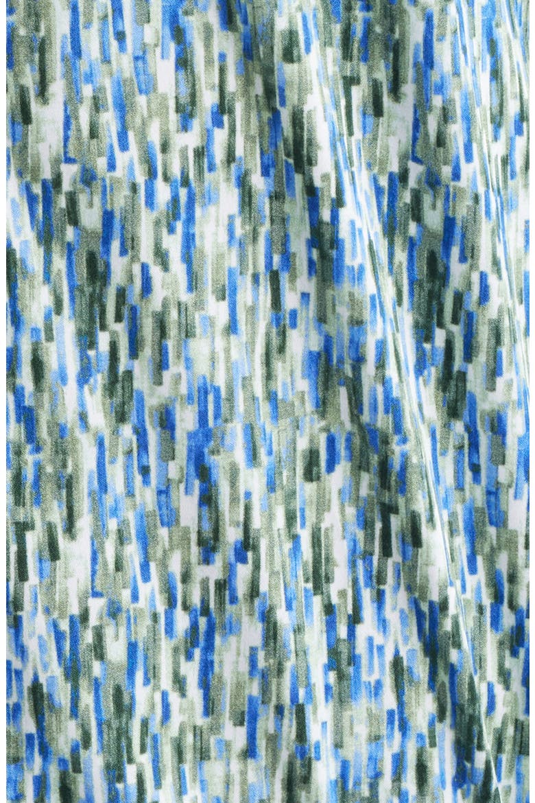 Logan Print Button-Up Shirt, Alternate, color, GREEN/ BLUE BRUSH STROKE