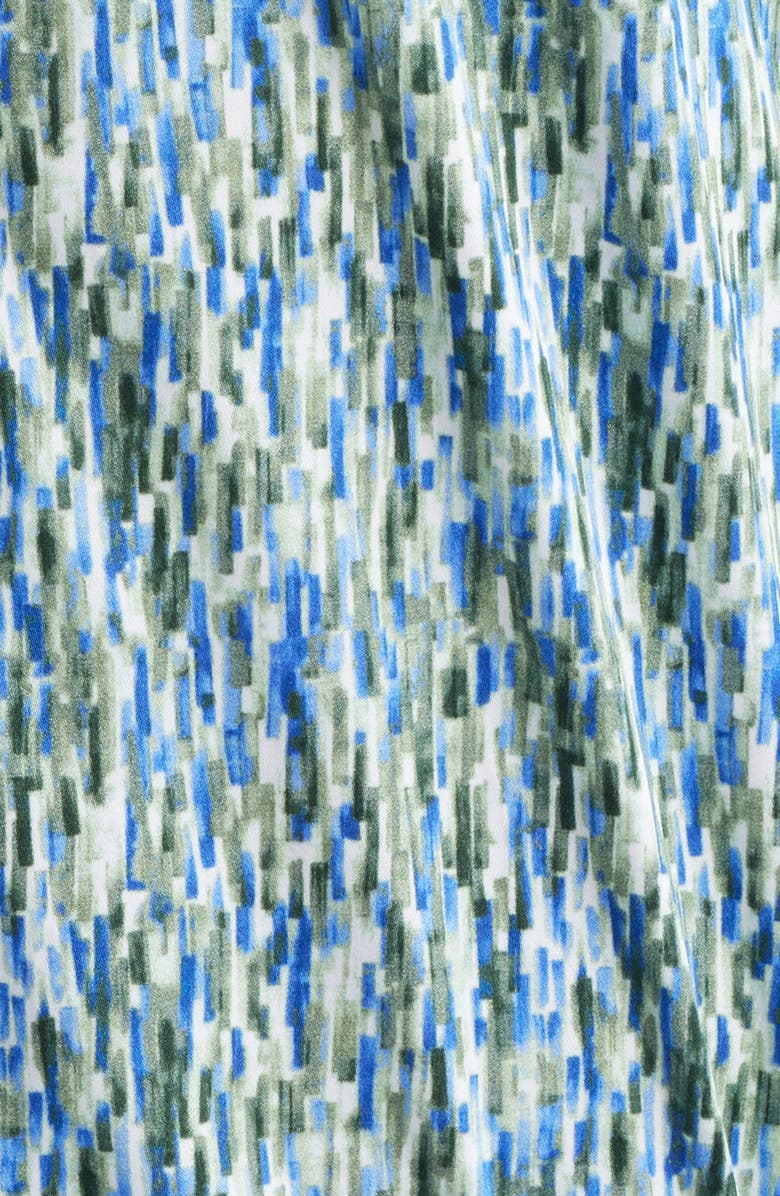 Johnston & Murphy Logan Print Button-Up Shirt, Alternate, color, Green/ Blue Brush Stroke