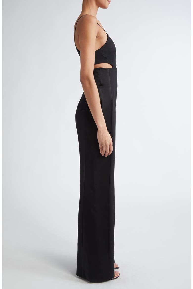 Cutout Detail Cami Jumpsuit, Alternate, color, BLACK
