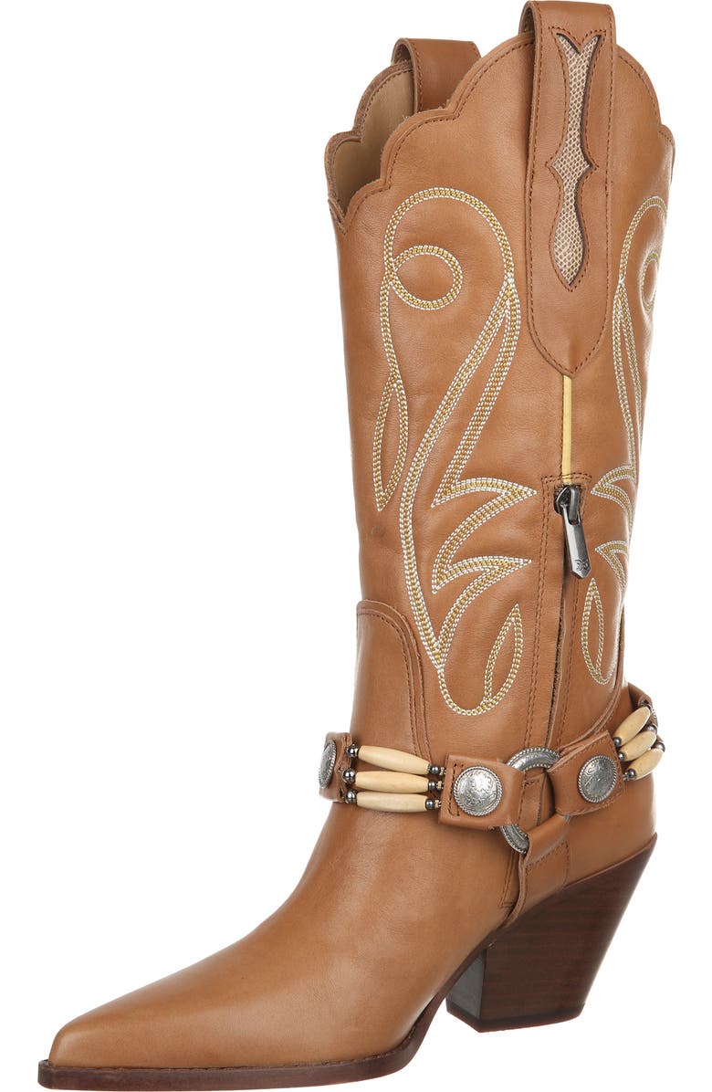 Sam Edelman Jackie Harness Pointed Toe Western Boot, Alternate, color,