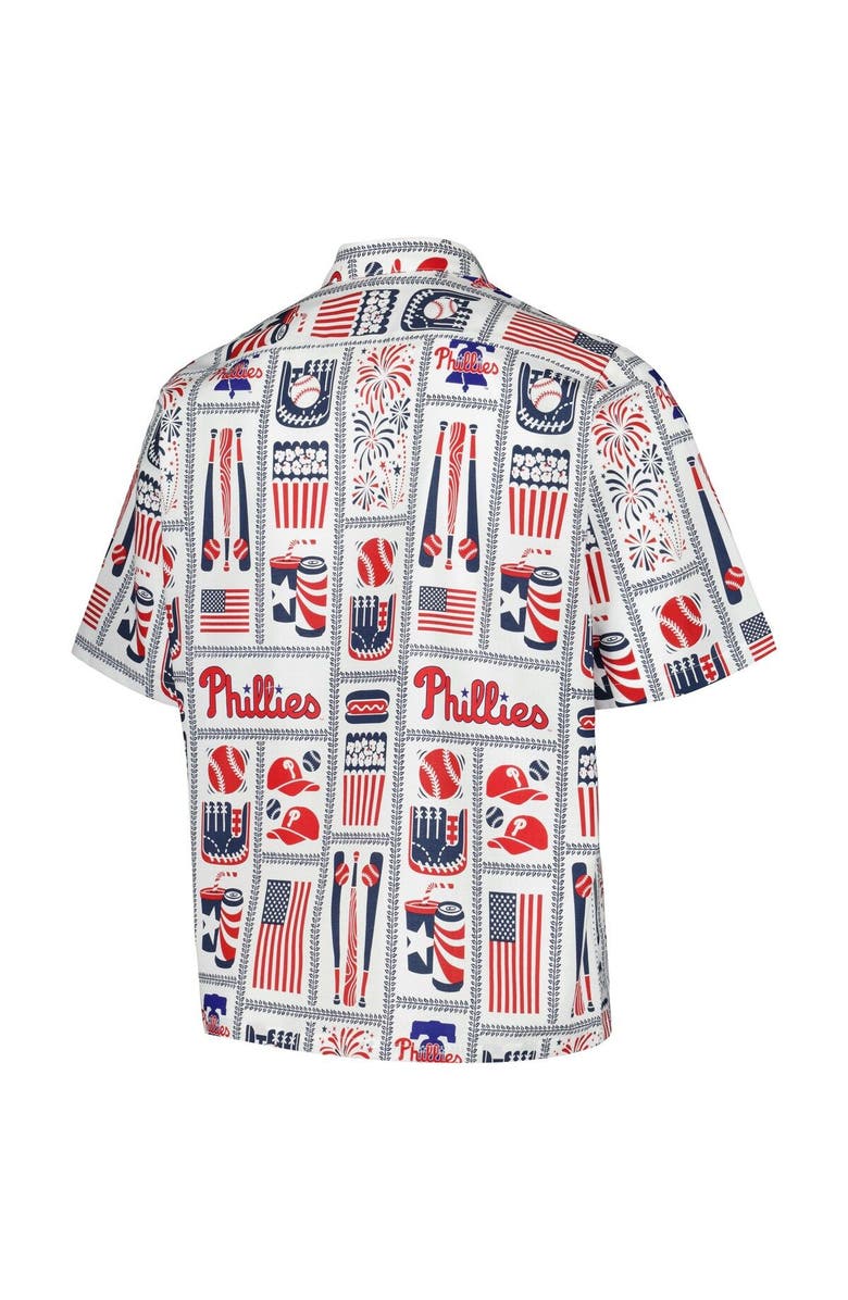 Reyn Spooner Men's Reyn Spooner White Philadelphia Phillies Americana Button-Up Shirt, Alternate, color, White