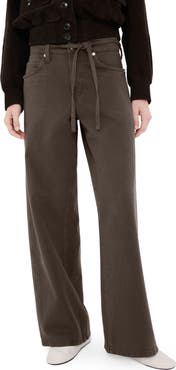 MANGO Belted Wide Leg Jeans