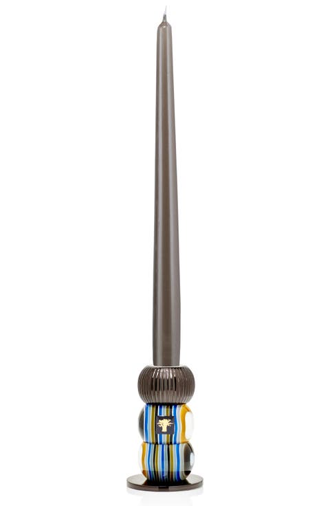 Set of 2 Taper Candles & Candleholders