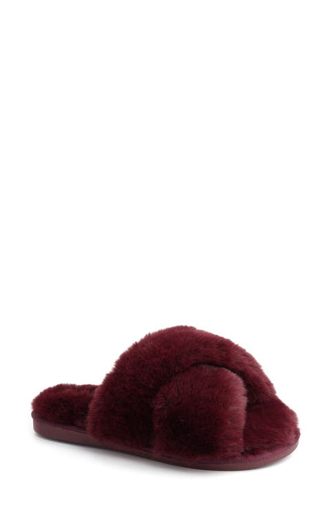 X-Band Faux Fur Slipper