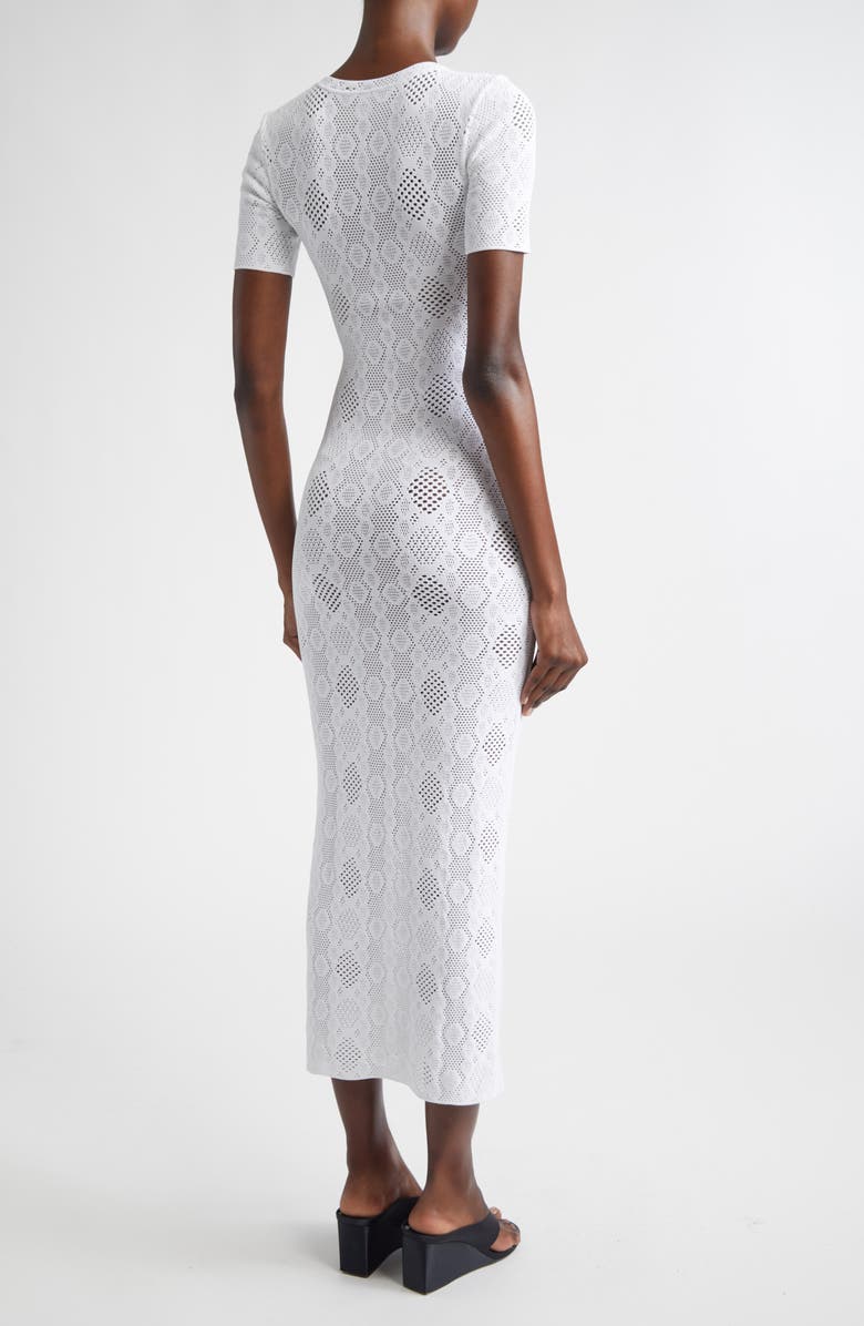 Alaïa Openwork Python Lace Dress, Alternate, color, 