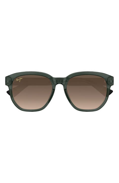 Akahai 56mm Polarized Round Sunglasses