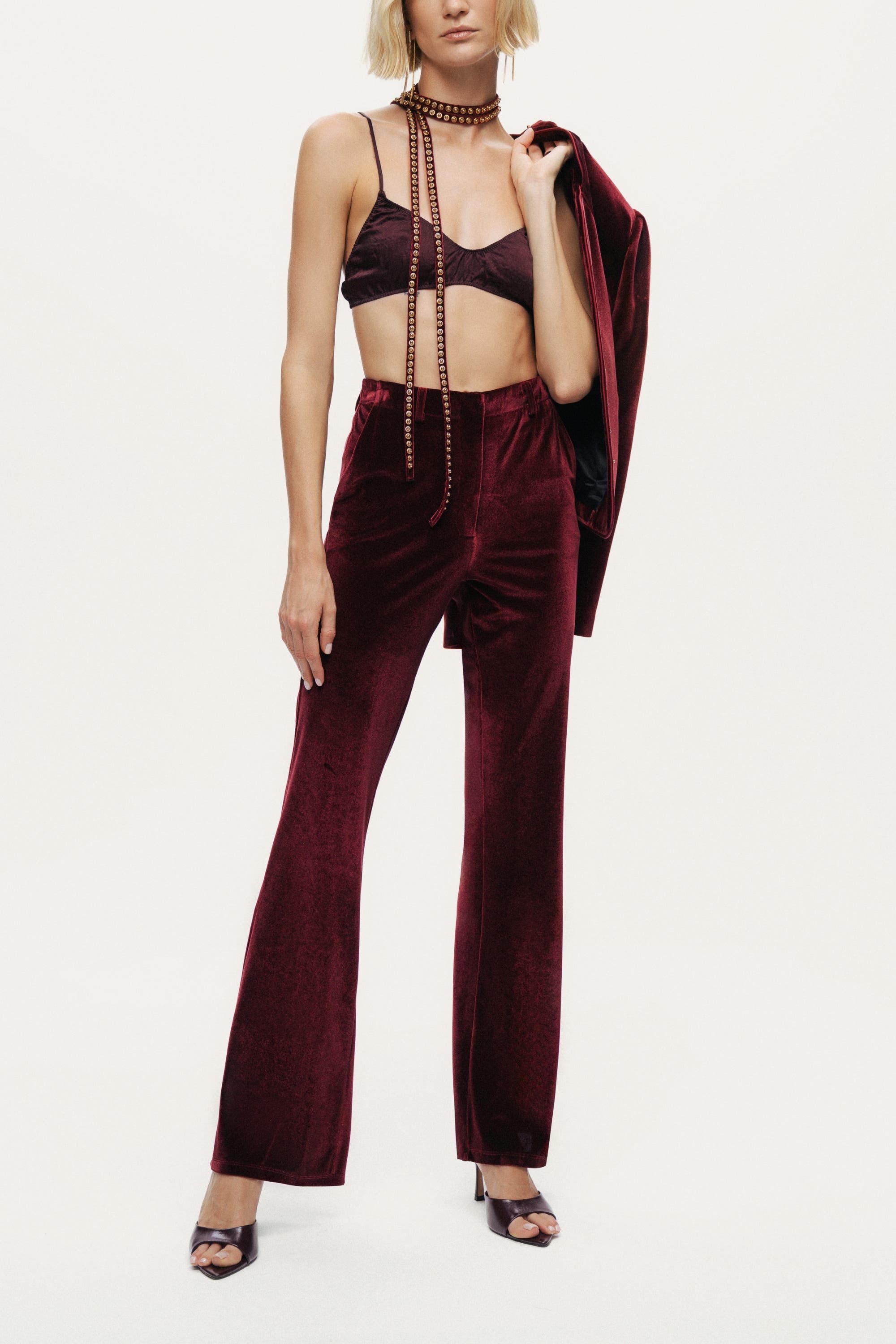 Velvet Bootcut Trousers - image 2