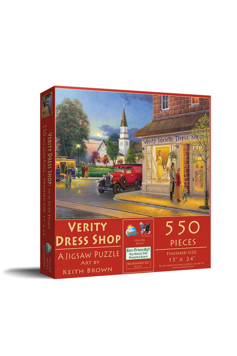 Verity Dress Shop 550 piece Jigsaw Puzzle for Adults, Main, color, Multicolor