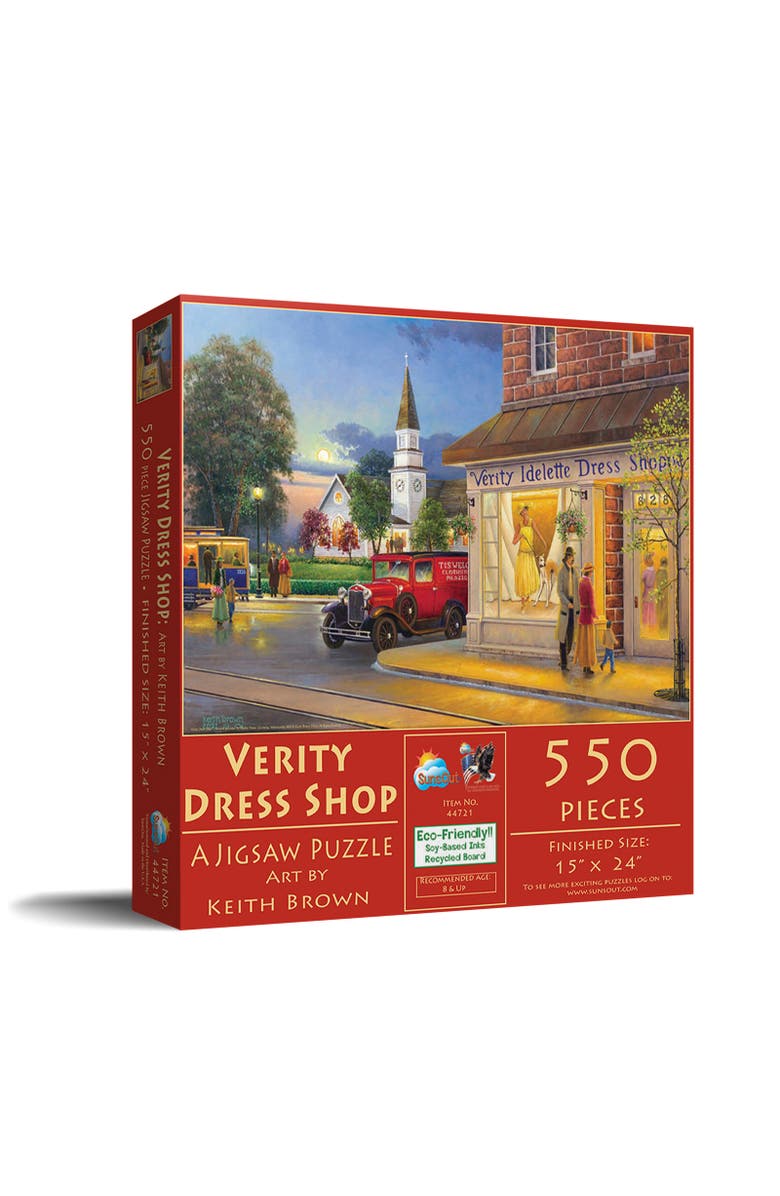 Sunsout Verity Dress Shop 550 piece Jigsaw Puzzle for Adults, Main, color, Multicolor