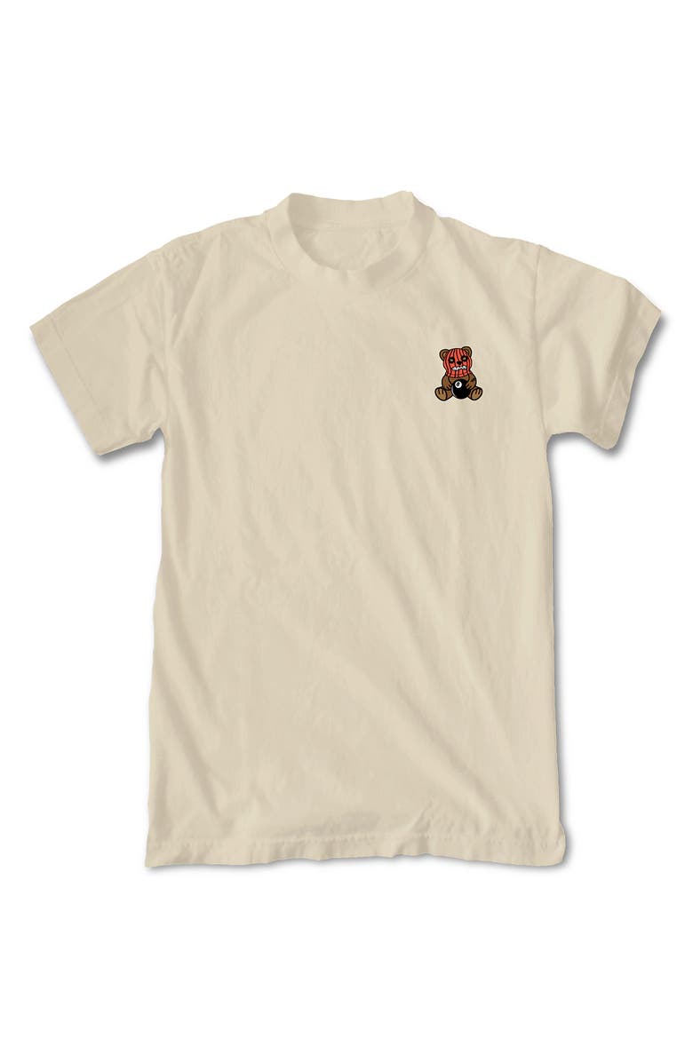 RIOT SOCIETY 8Ball Bear Cotton Crew T-Shirt, Main, color, Cream