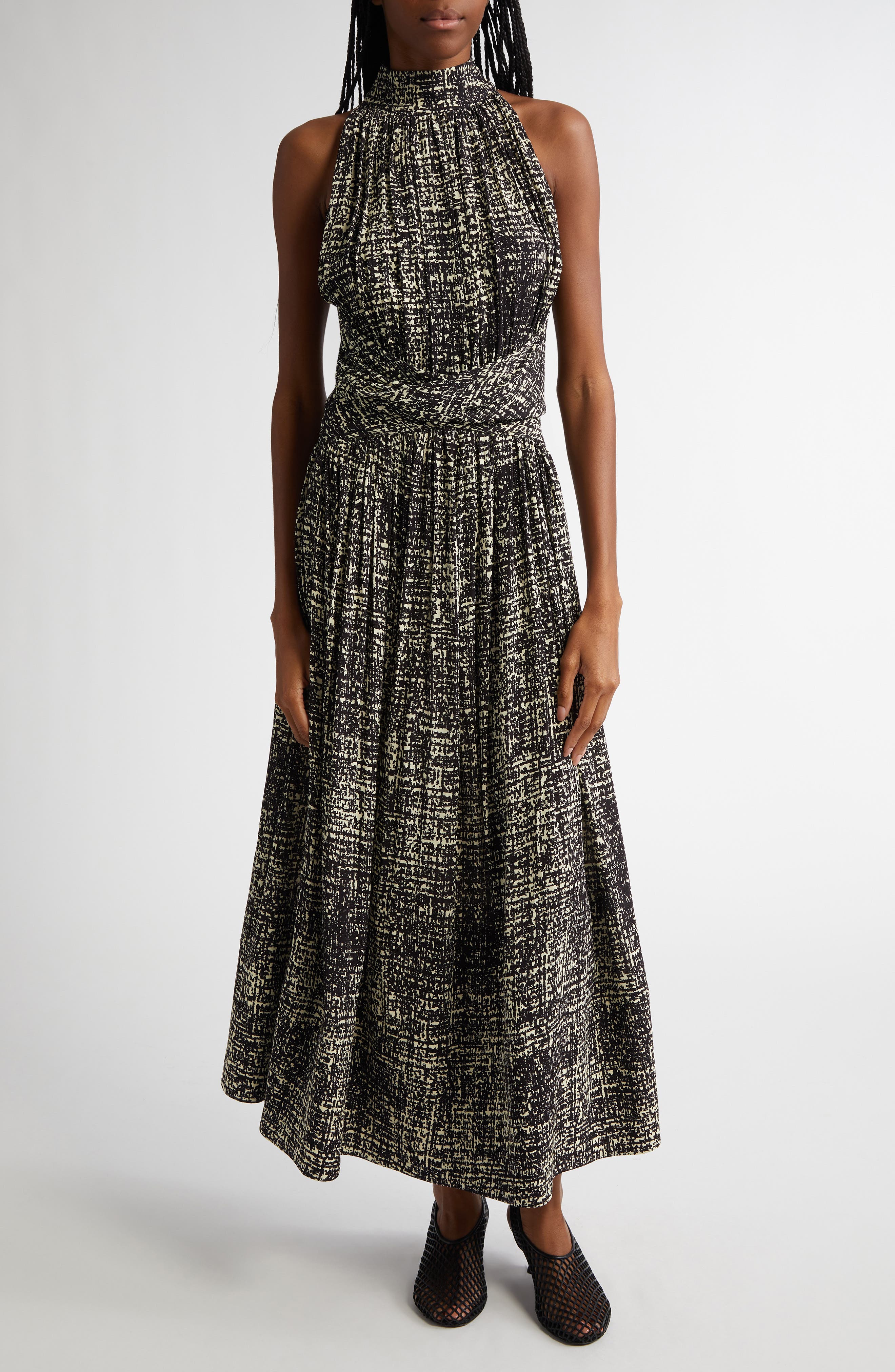 Proenza Schouler Lola Tweed Print Crepe Dress