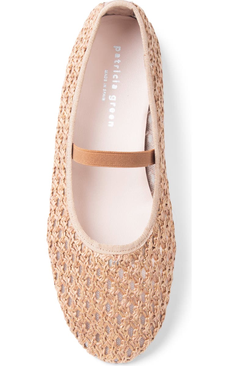 patricia green Monaco Raffia Mary Jane Ballet Flat, Alternate, color, Cognac Raffia