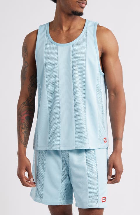 トップス PLAYERZ69 Mesh Tank Top Basketball Shirt Basketball style mesh tank top - Blue | Benetton