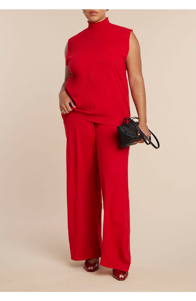 ELOQUII Elements Turtleneck Sleeveless Sweater, Alternate, color, 