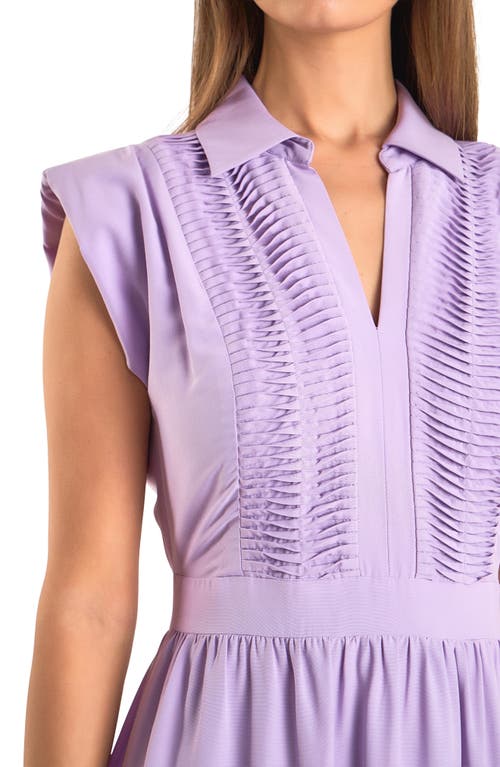Endless Rose Pintuck Detail Tiered Midi Dress In Lilac