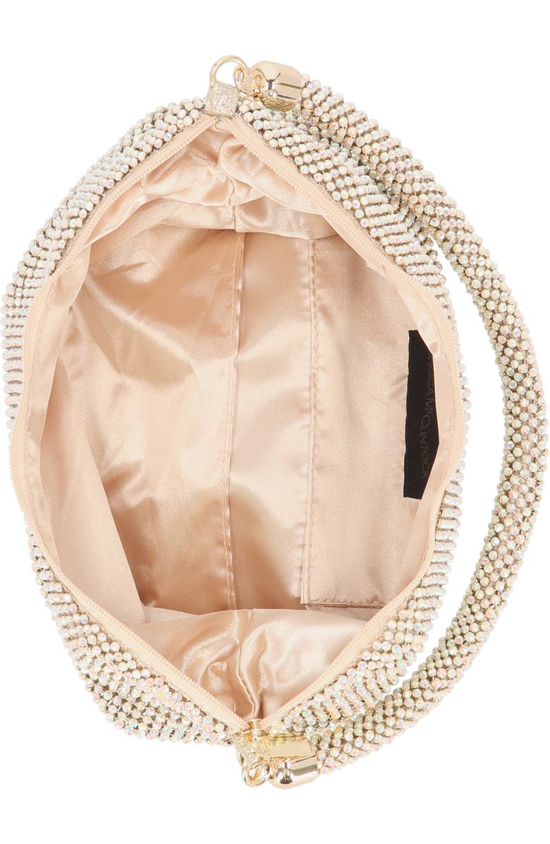 Jessica McClintock Julian Rhinestone Hobo Bag, Alternate, color, Honey