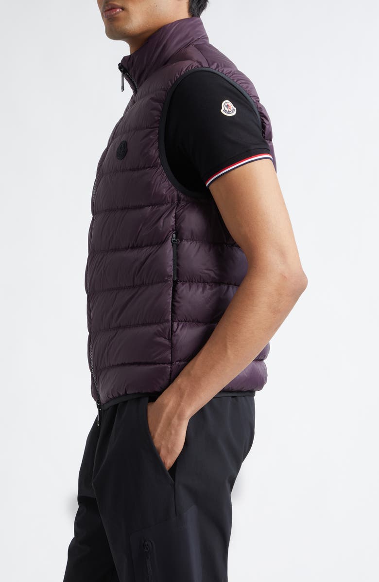 Moncler Deneb Zip Down Puffer Vest, Alternate, color, Dark Burgundy